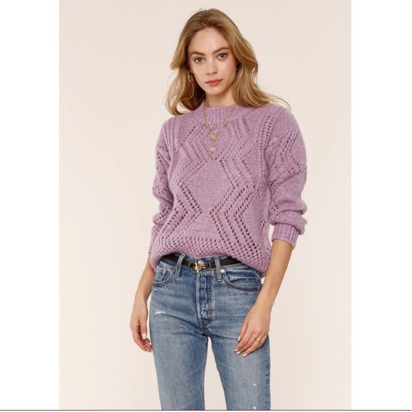 Heartloom Holden Knit Crewneck Pullover Sweater Lilac size small - Picture 1 of 11